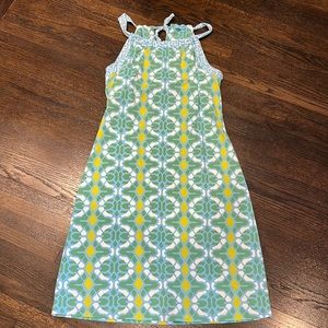 J.McLaughlin Pullover Halter Dress size x-small blue, green, white & yellow